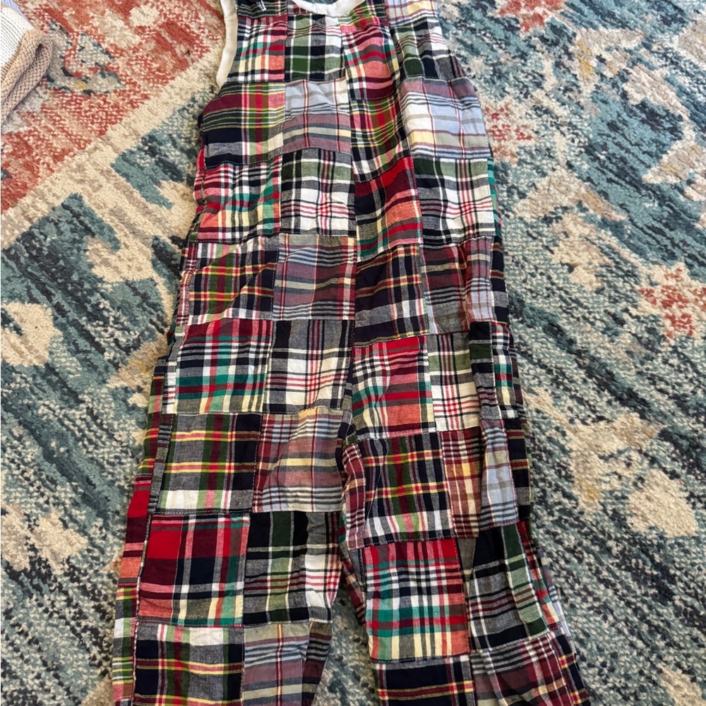 Plaid Patchwork Kids One Piece